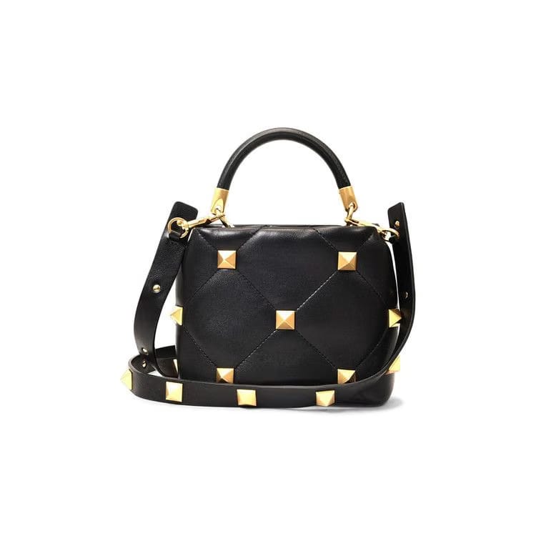 Valentino Roman Stud Small Shoulder Bag Black