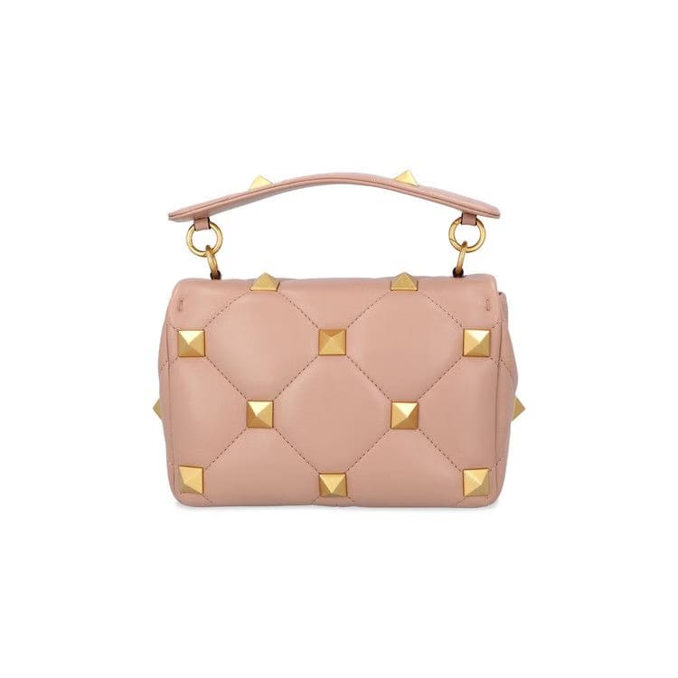 Valentino Roman Stud Shoulder Bag Rose Cannelle