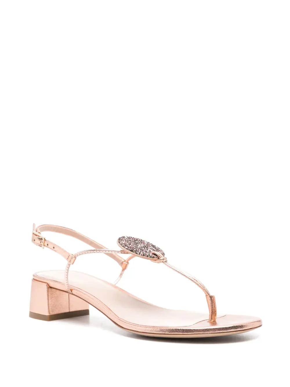 35mm laminated leather sandals