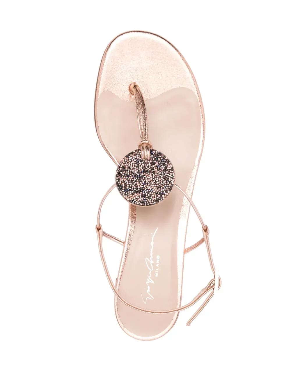 35mm laminated leather sandals