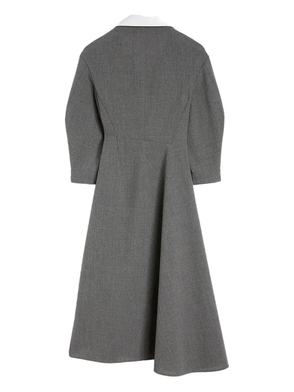 contrasting-collar midi dress