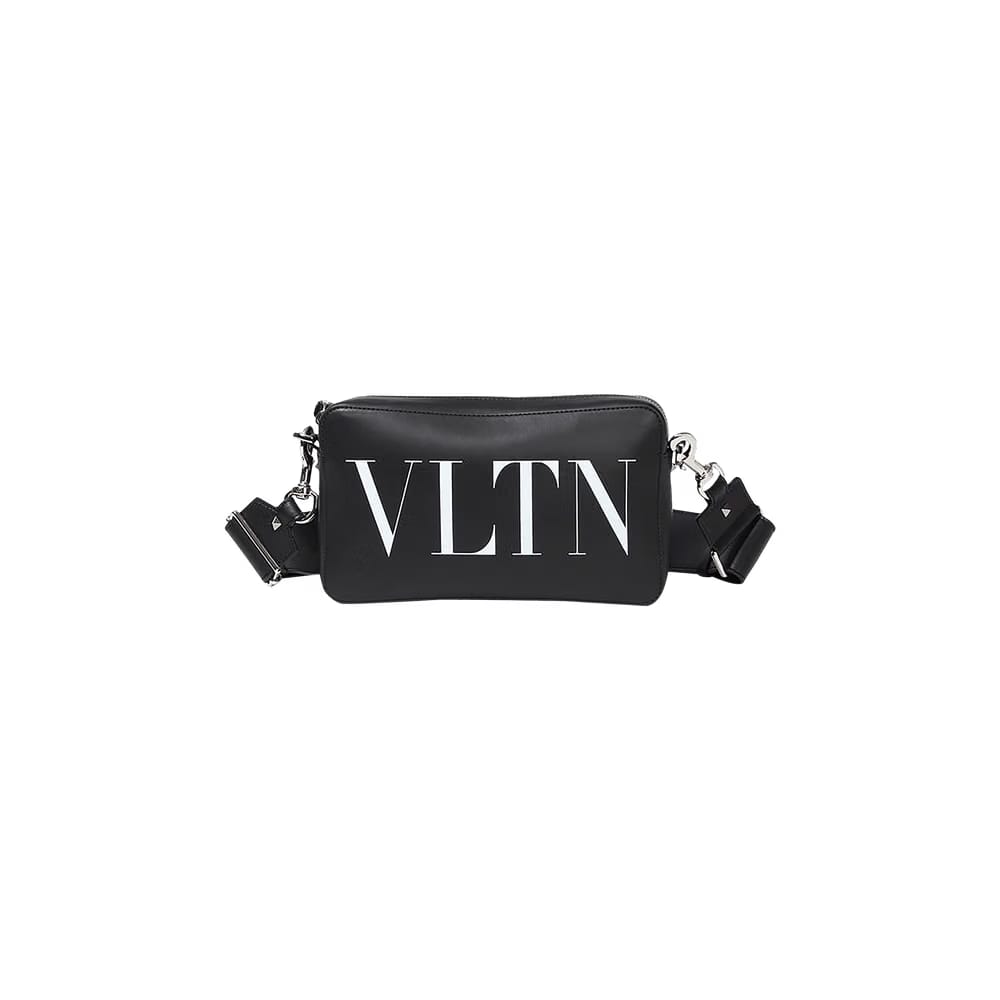 Valentino Logo Crossbody Bag Black