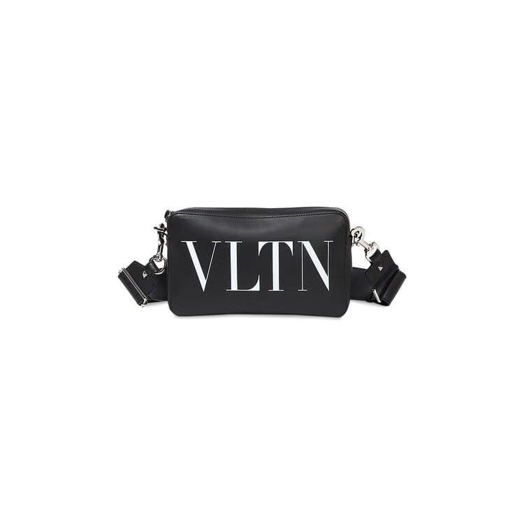 Valentino Logo Crossbody Bag Black
