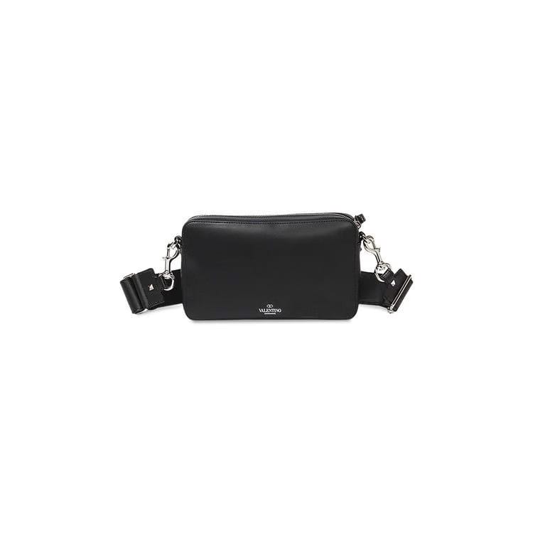 Valentino Logo Crossbody Bag Black