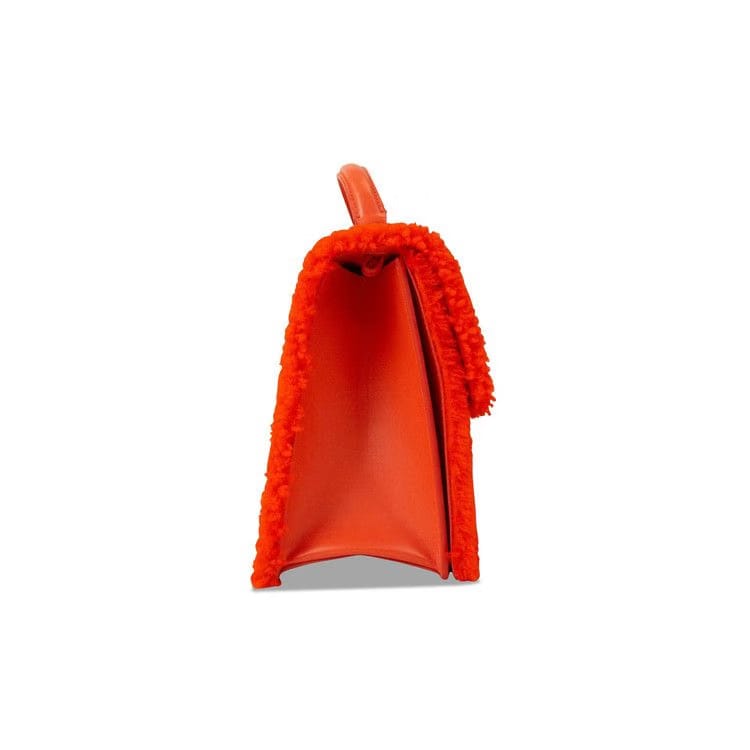 Off-White Shearling 2.8 Jintey Shoulder Bag Red