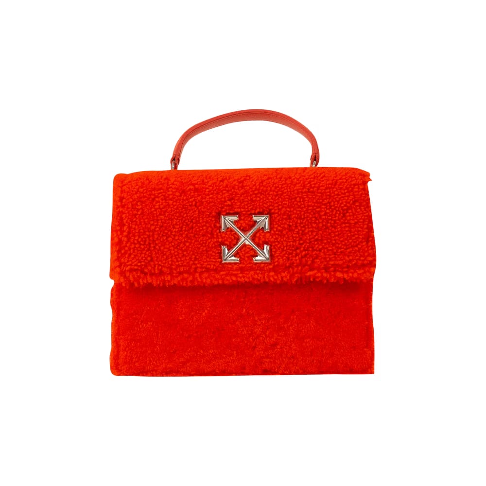 Off-White Shearling 2.8 Jintey Shoulder Bag Red