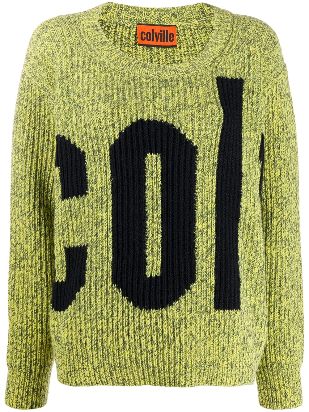logo ribbed knit jumper