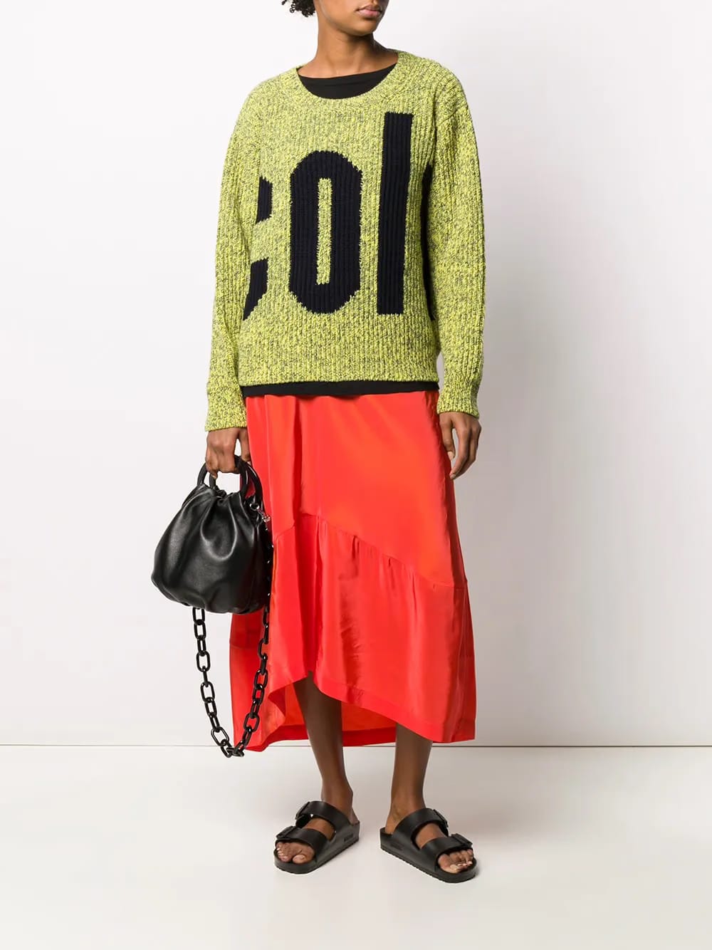 logo ribbed knit jumper
