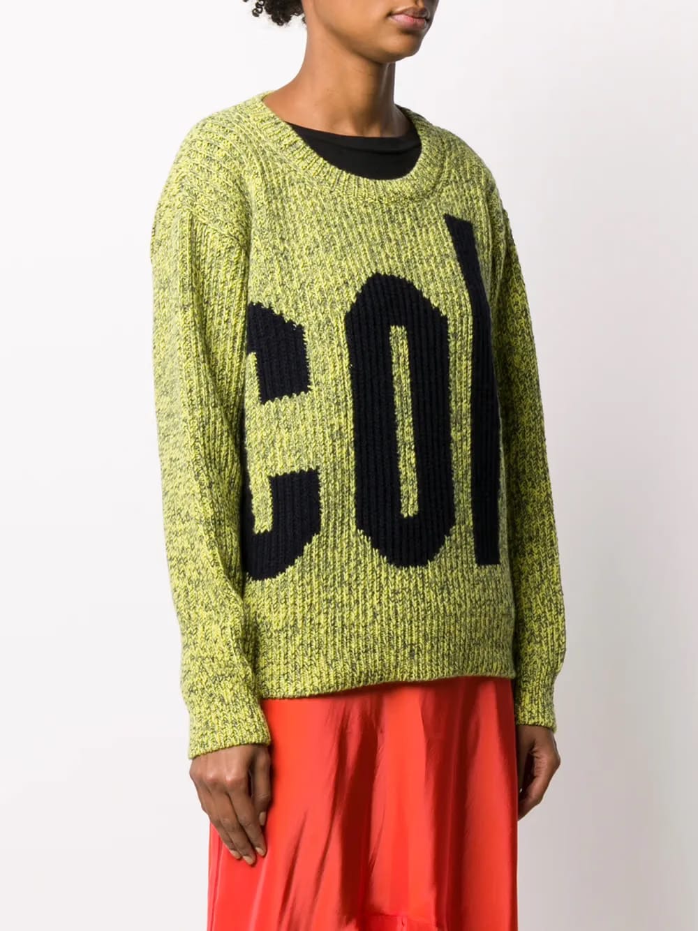 logo ribbed knit jumper