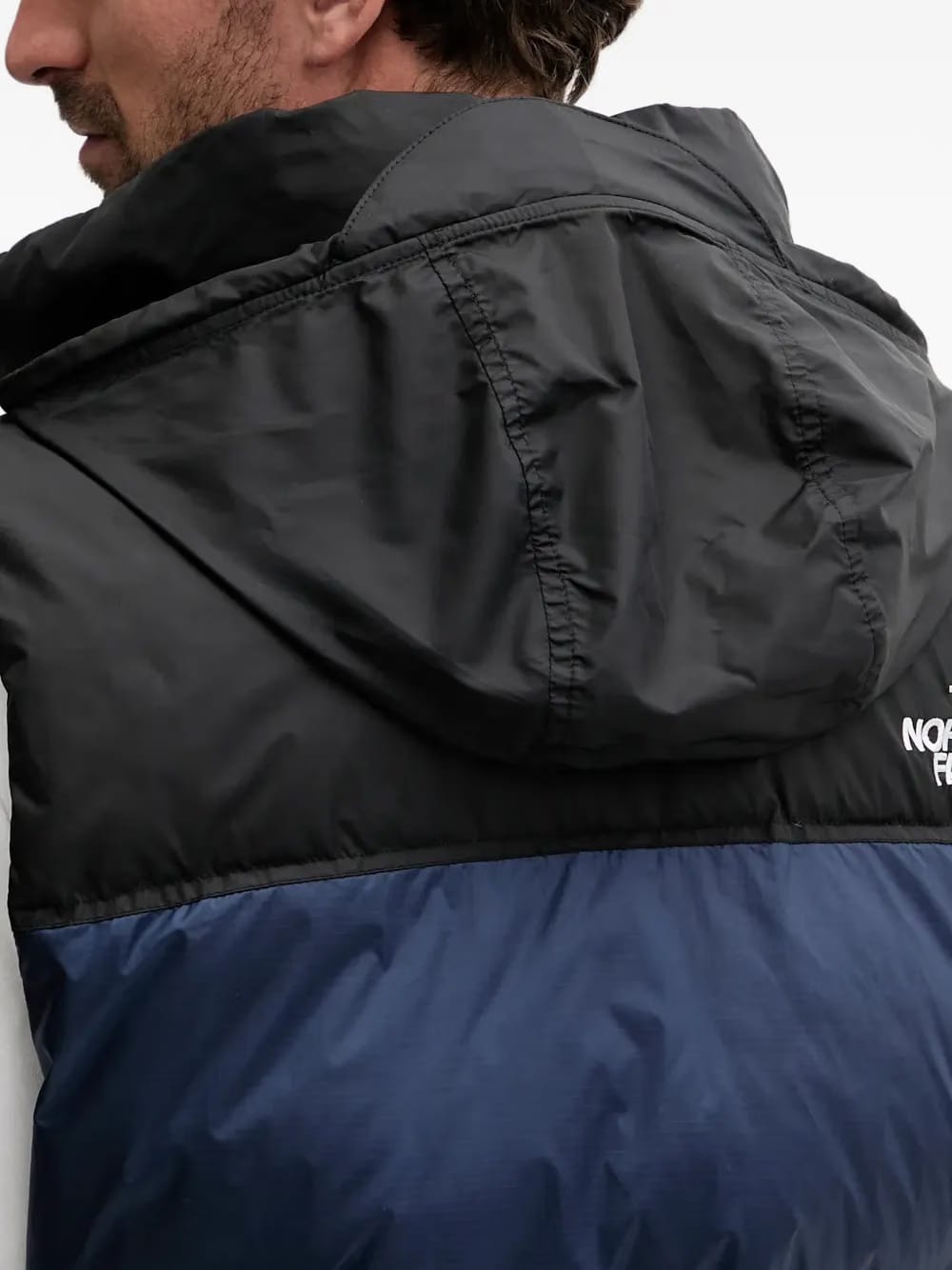 Retro Nuptse hooded quilted gilet