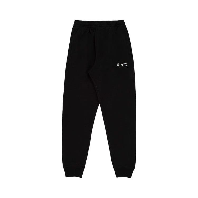 Off-White OW Logo Slim Cuffed Sweatpant Black/White