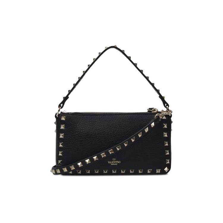 Valentino Rockstud Small Leather Shoulder Bag Black