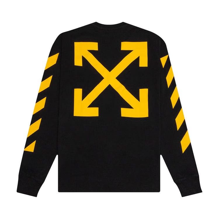 Off-White Diagonal Arrow Caravaggio Skate Long-Sleeve Tee Black/White