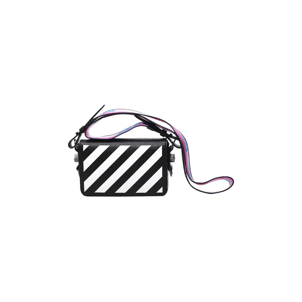 Off-White Diag Mini Flap Shoulder Bag Black/White