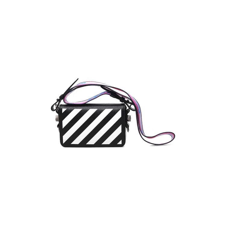 Off-White Diag Mini Flap Shoulder Bag Black/White