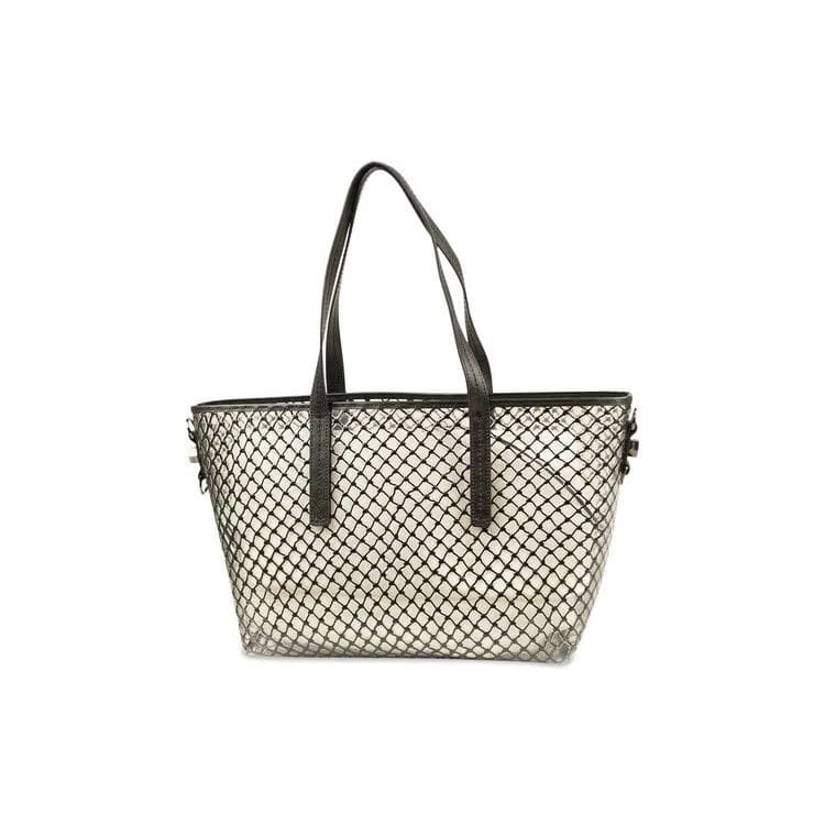 Off-White PVC Net Tote Bag Black/Clear