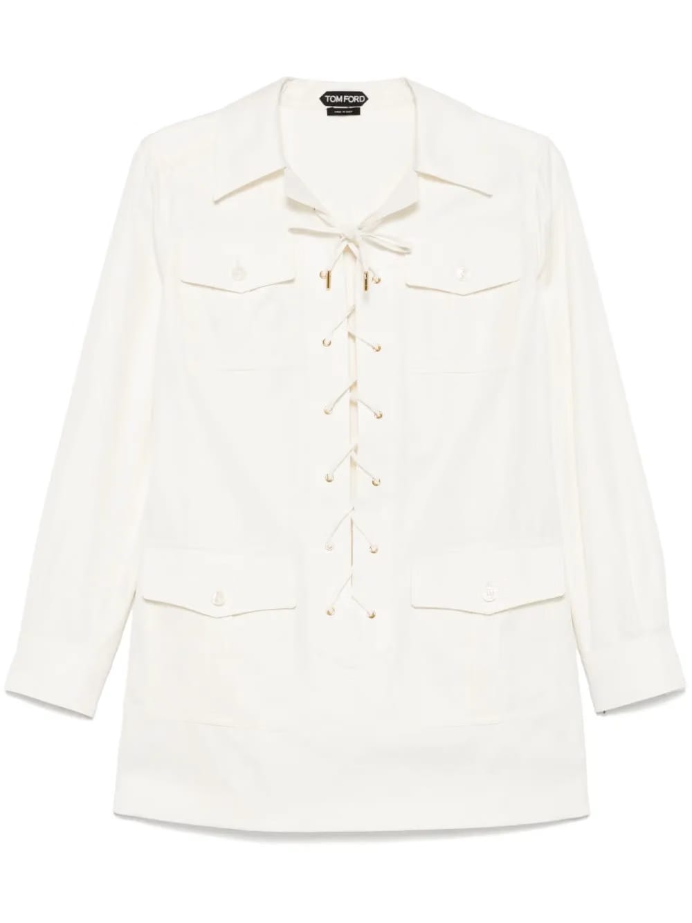 crossover-drawstring tunic