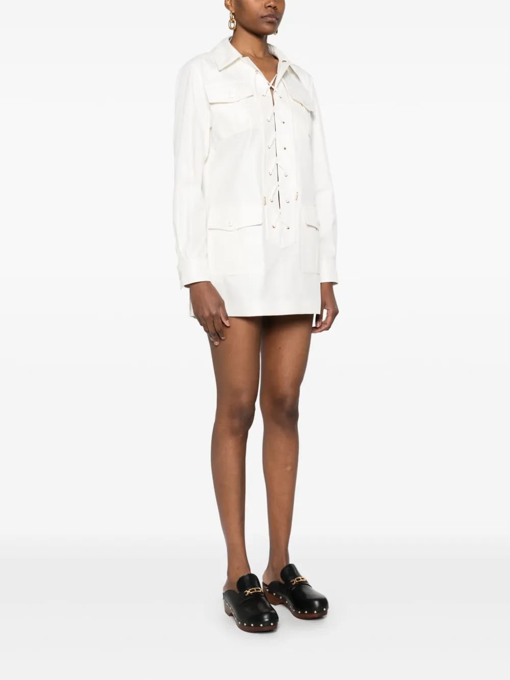 crossover-drawstring tunic