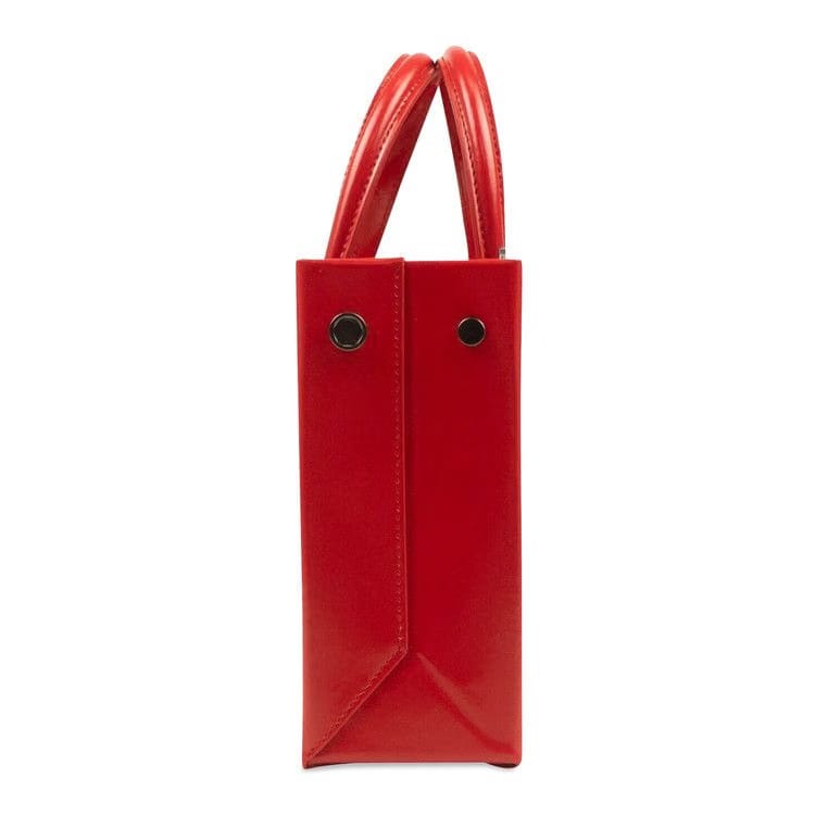 Off-White Logo Mini Box Tote Bag Red