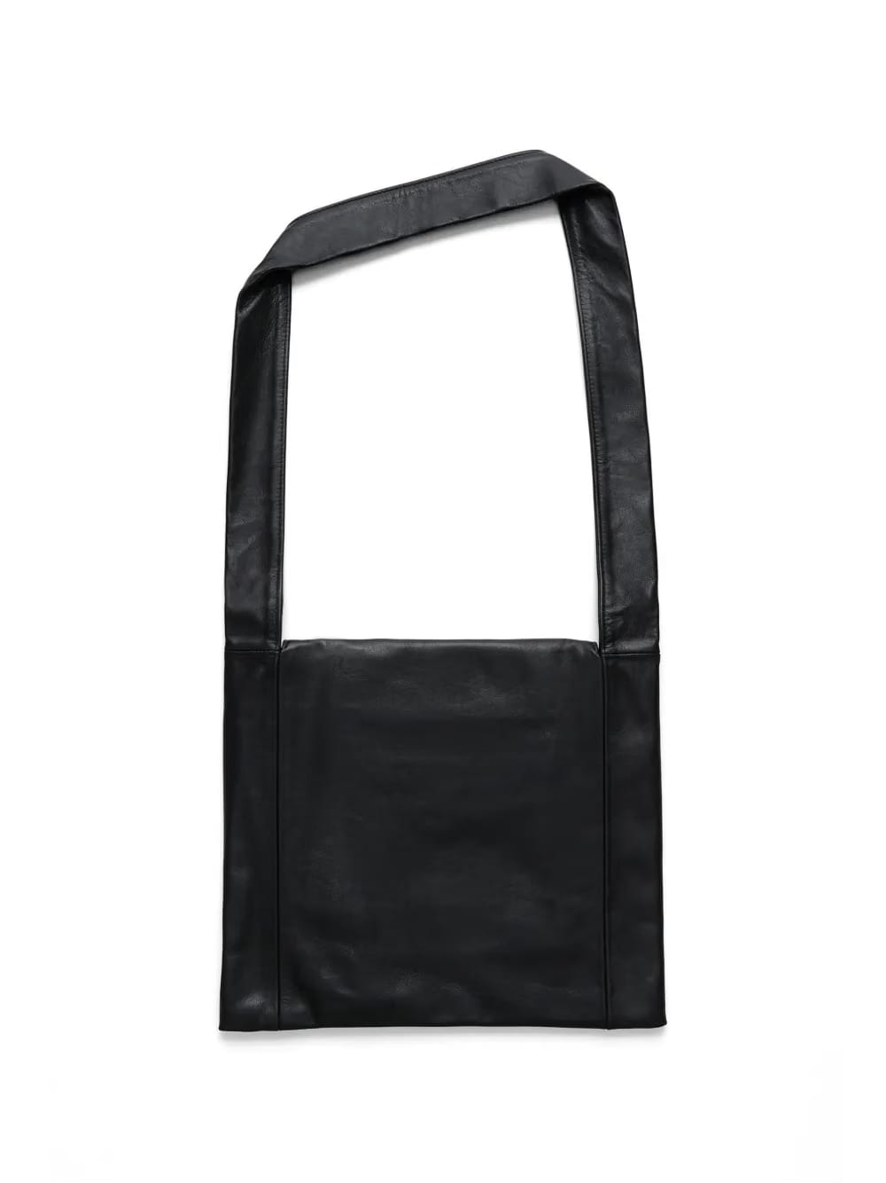 square-shape leather shoulder bag