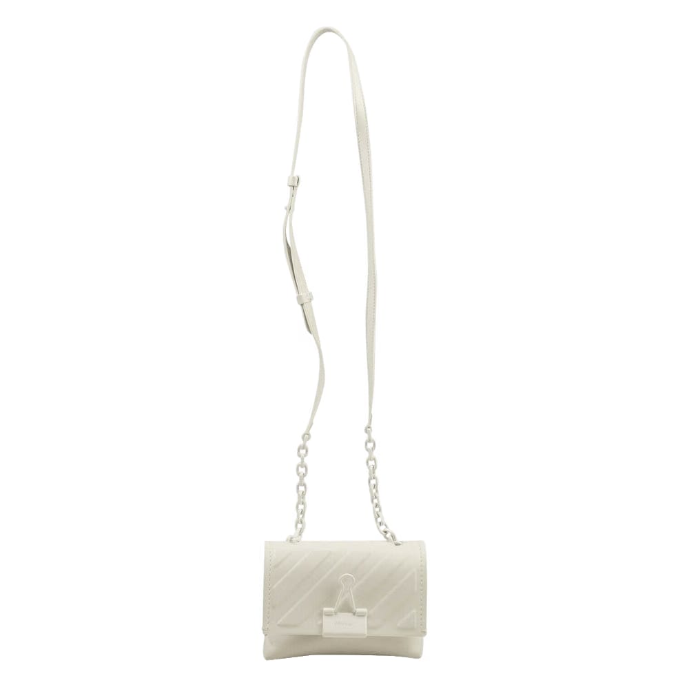 Off-White Diag Embossed Small Bag White
