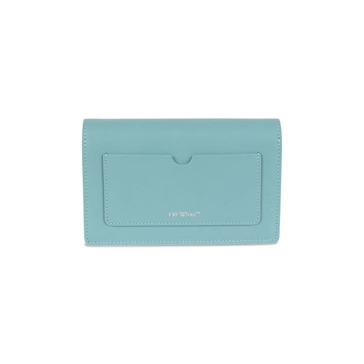 Off-White Jitney 0.5 Leather Shoulder Bag Light Blue