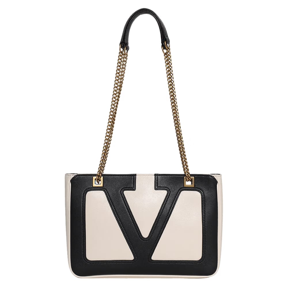 Valentino Viva Superstar Shoulder Bag Butter White/Black