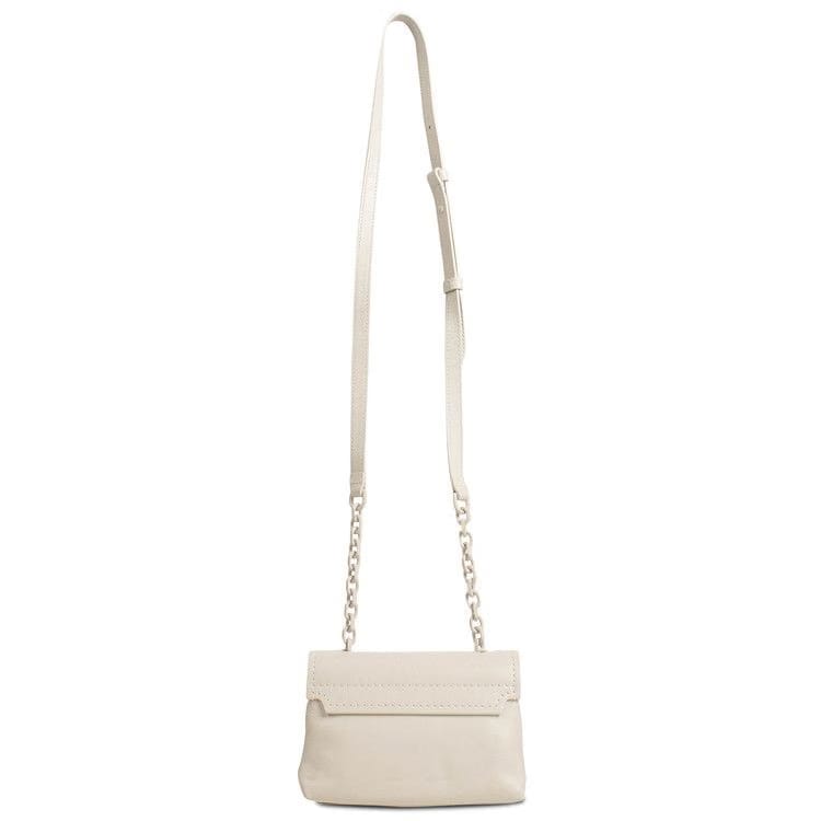 Off-White Leather Small Binder Clip Bag White