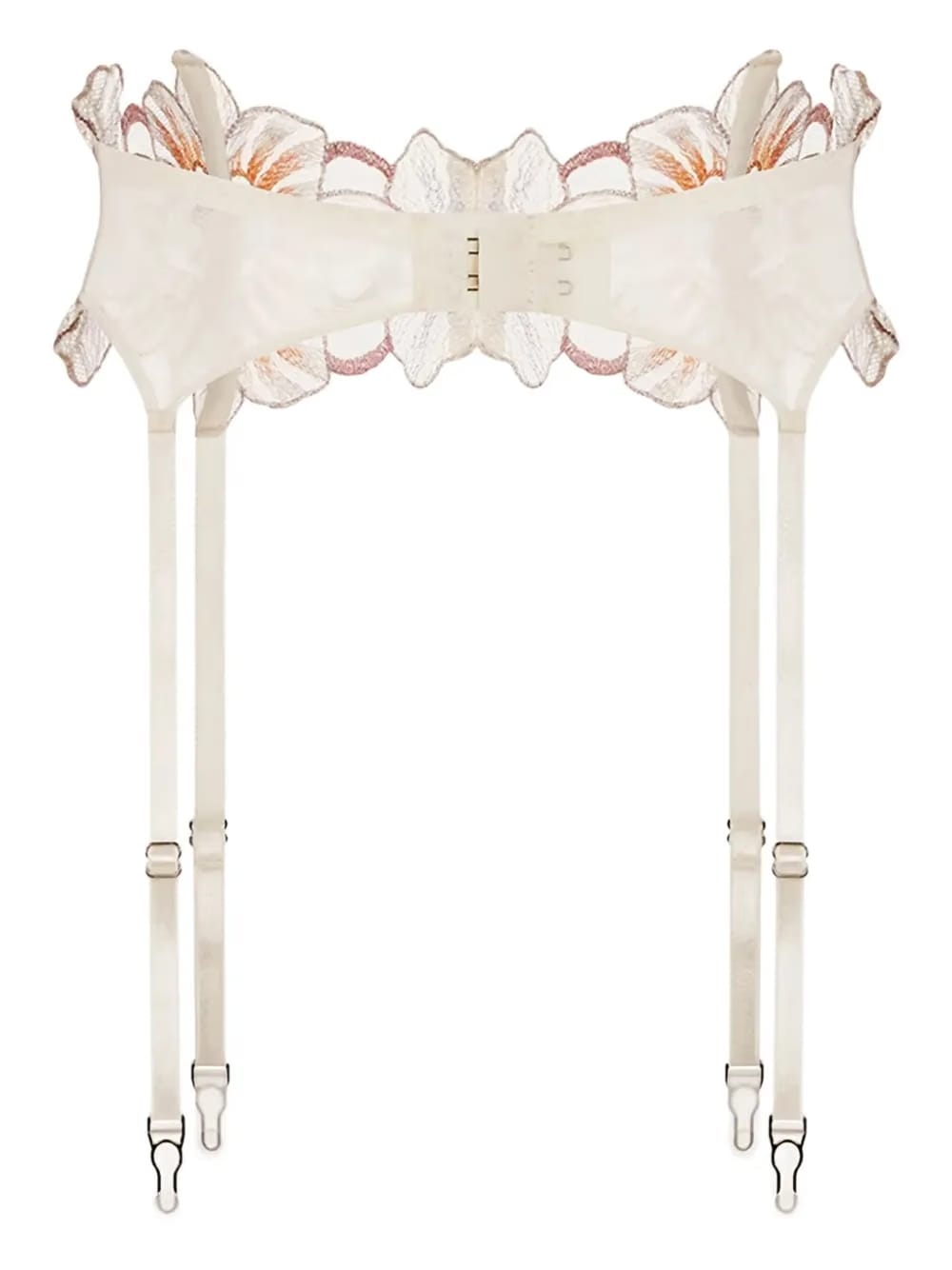 floral-embroidery garter belt