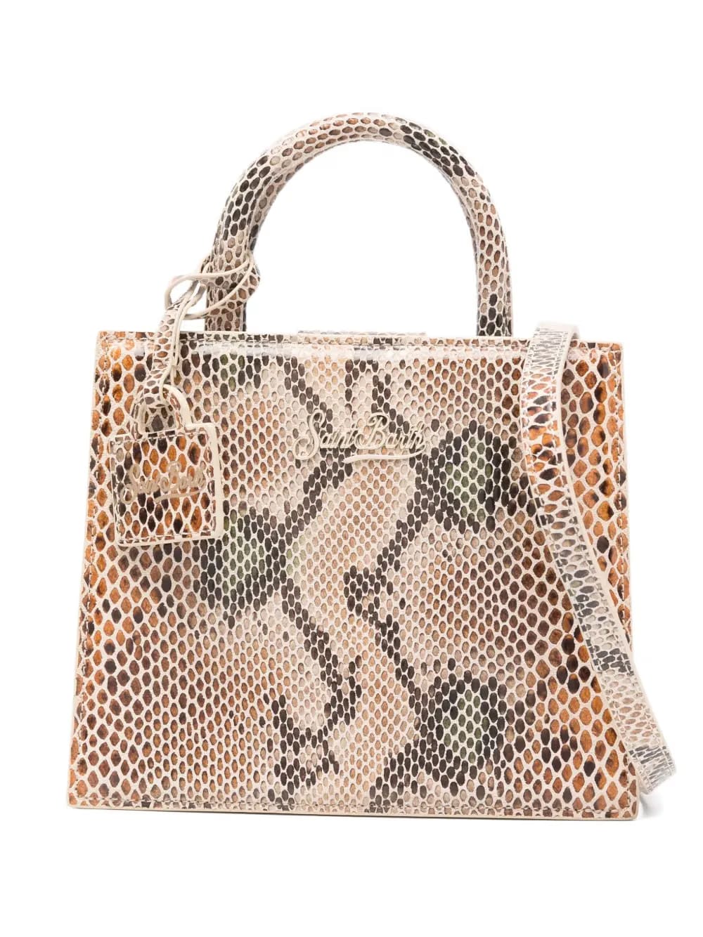 snakeskin tote bag