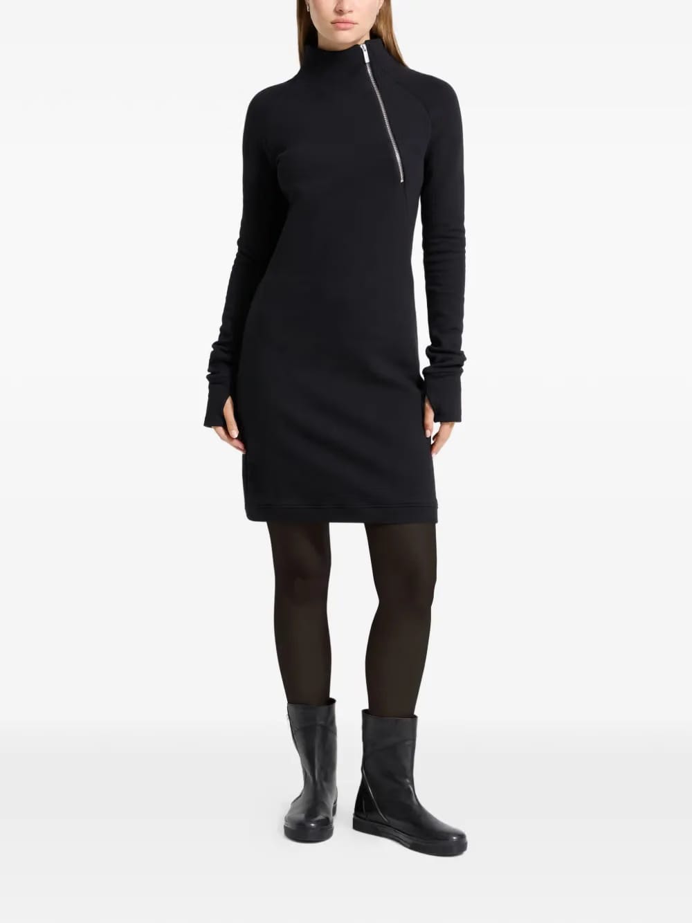 Alani turtle-neck zip-detail mini dress