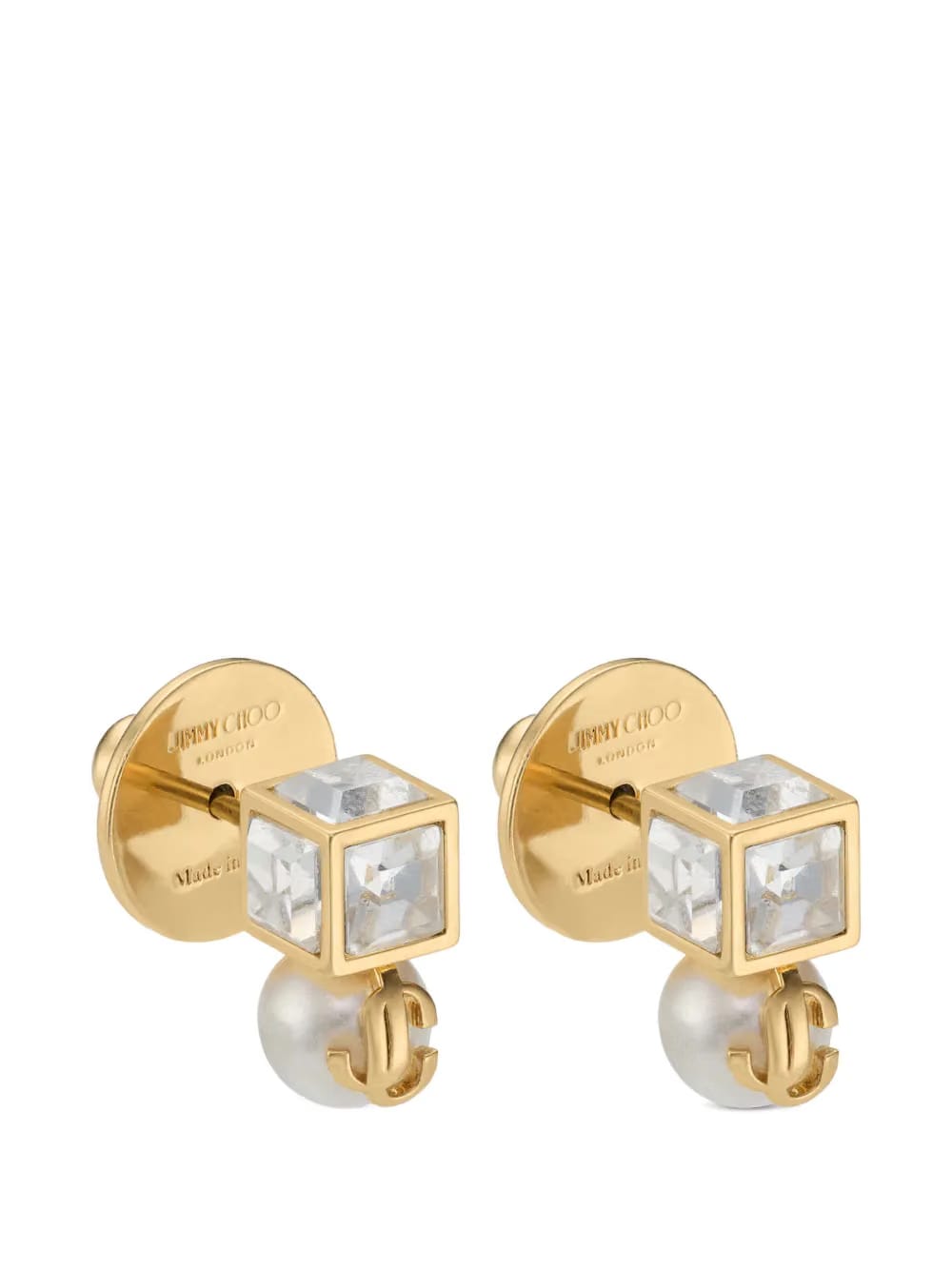 Pearl Cube studded earrings
