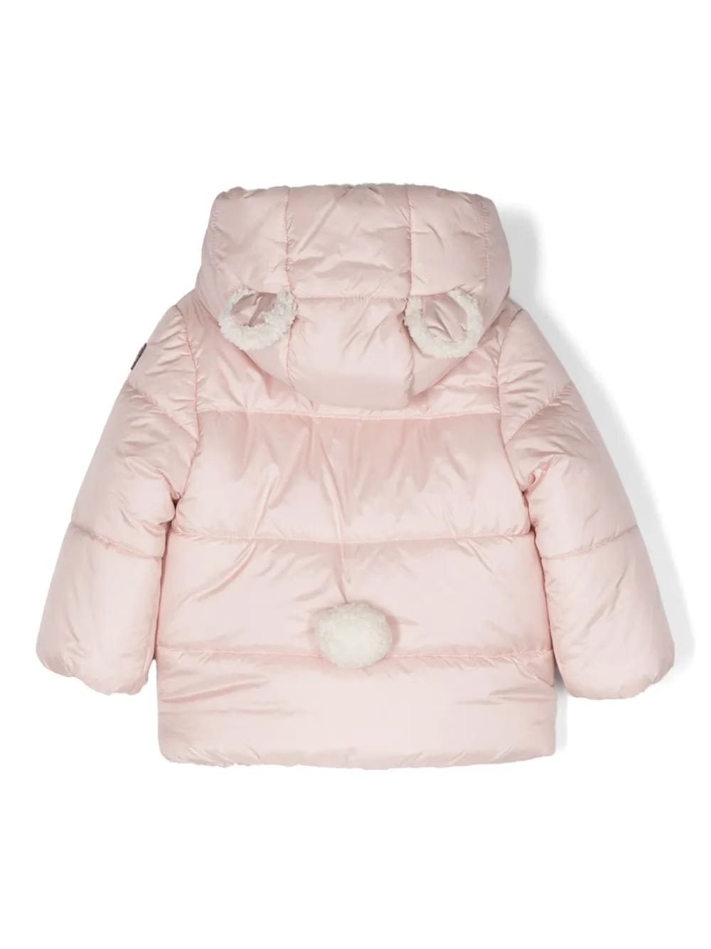 faux-shearling-lining hooded padded jacket