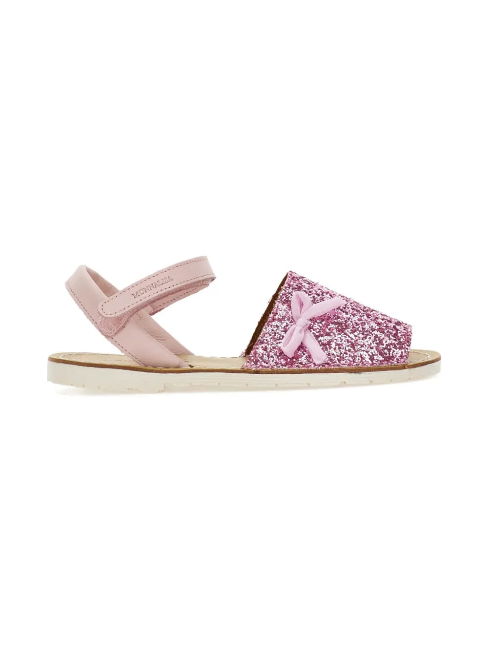 glitter bow sandal