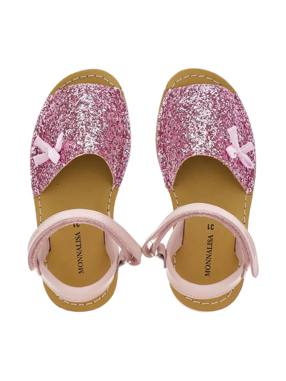 glitter bow sandal