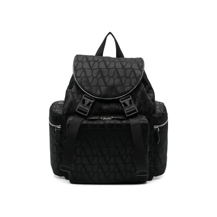 Valentino Garavani Toile Iconographe Backpack Black