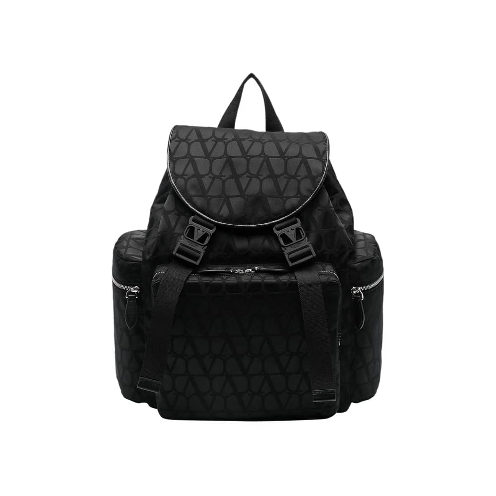 Valentino Garavani Toile Iconographe Backpack Black