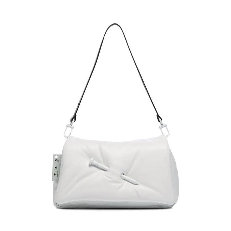 Off-White Nailed Slouchy Clutch White