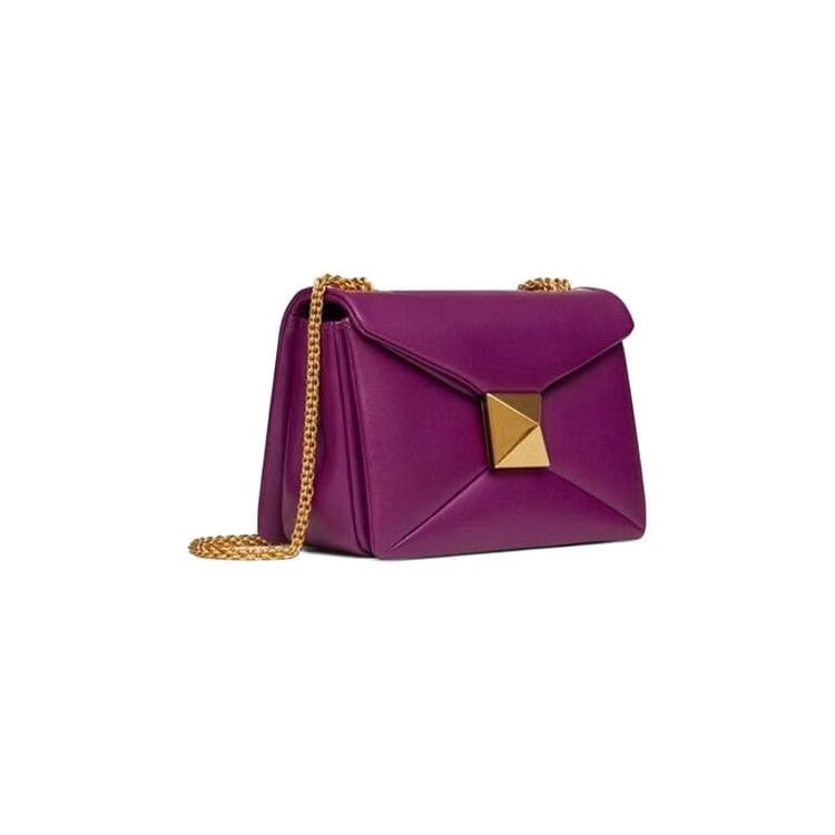 Valentino One Stud Mini Pouch Burgundy