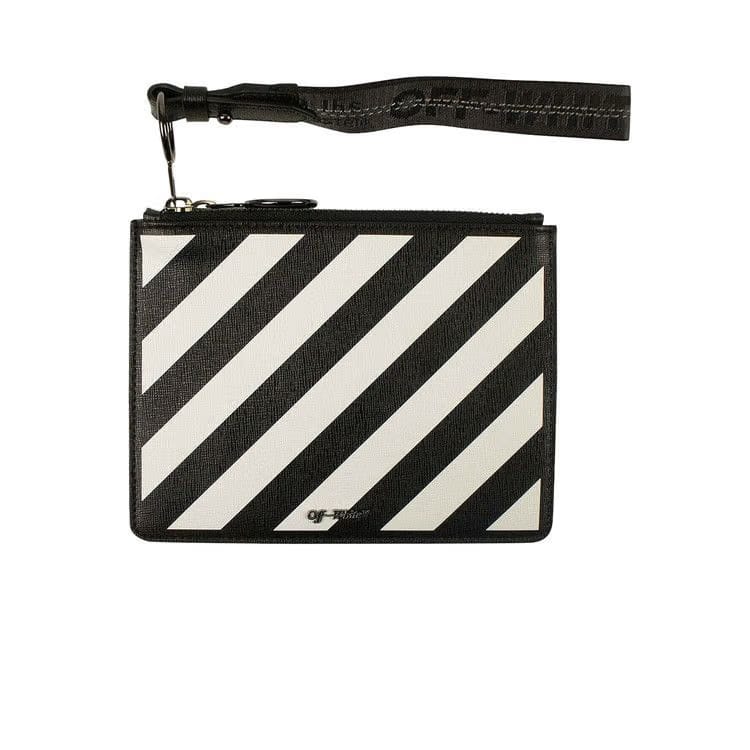 Off-White Diag Stripe Pouch Black