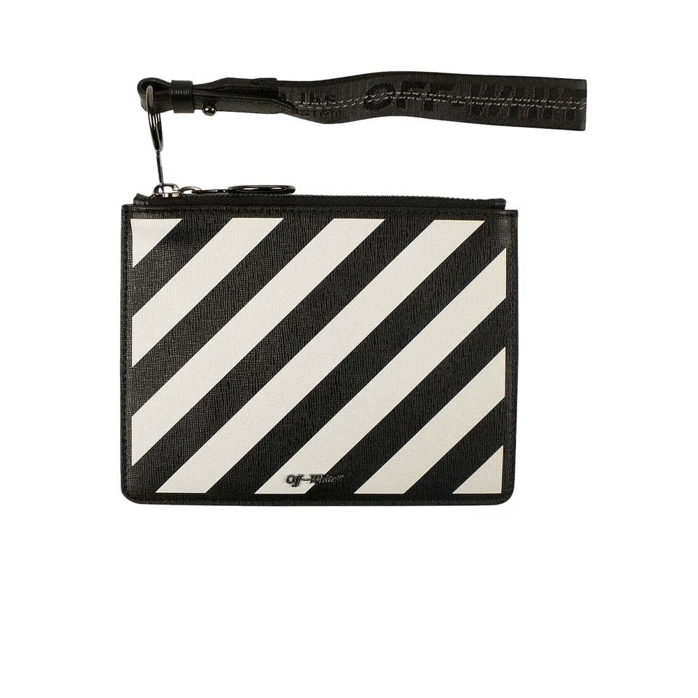 Off-White Diag Stripe Pouch Black