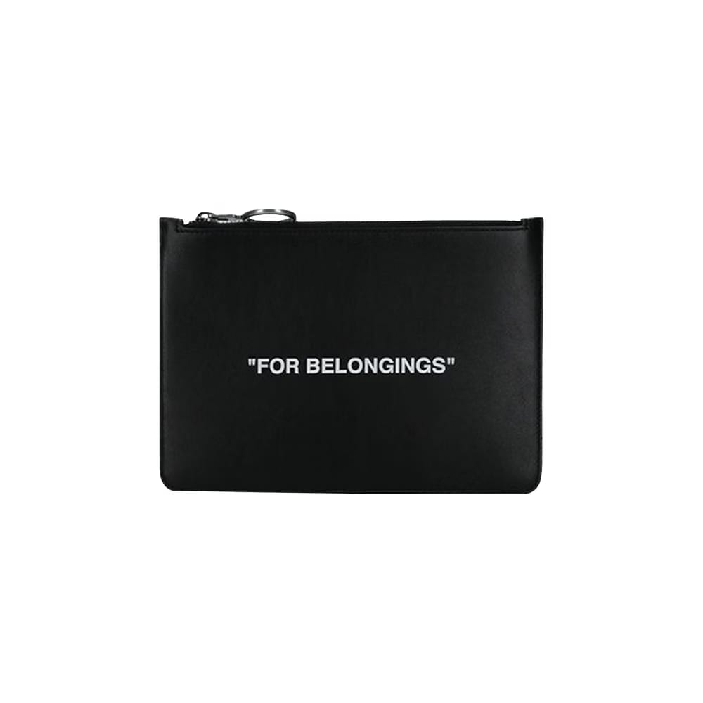 Off-White Quote Pouch Black