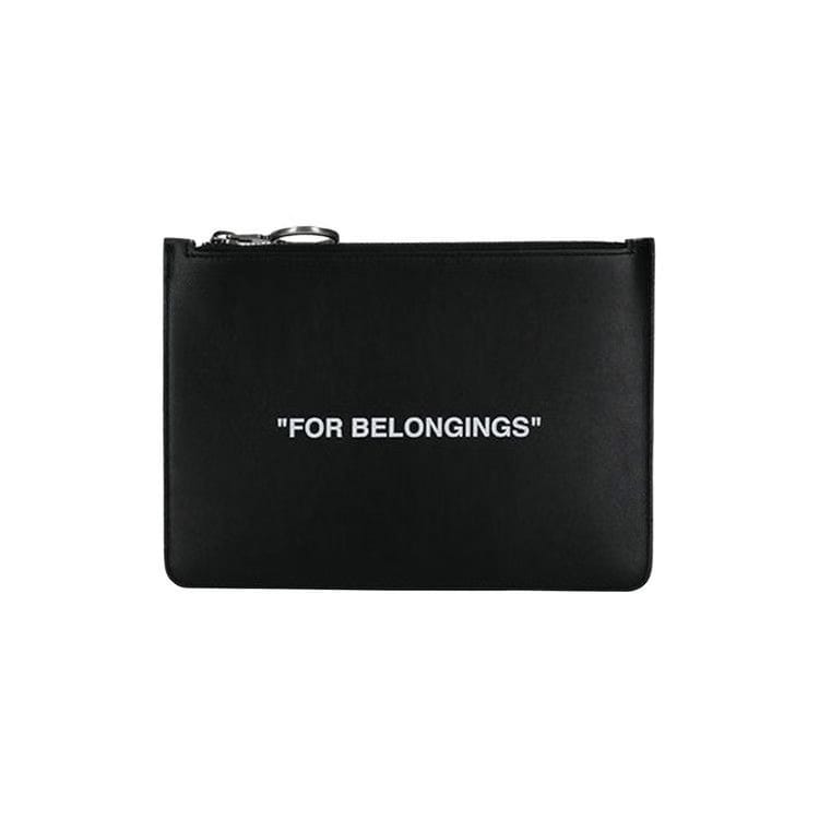 Off-White Quote Pouch Black