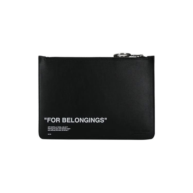 Off-White Quote Pouch Black