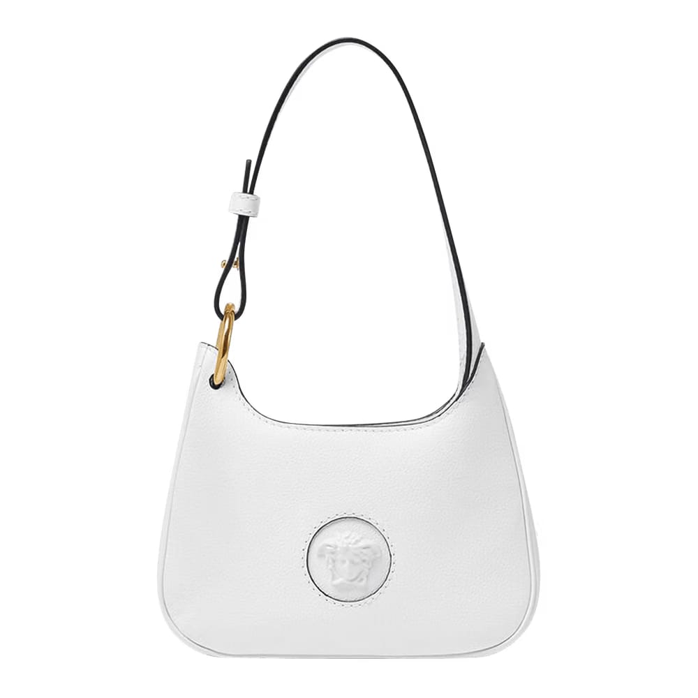 Versace La Medusa Small Hobo Bag White