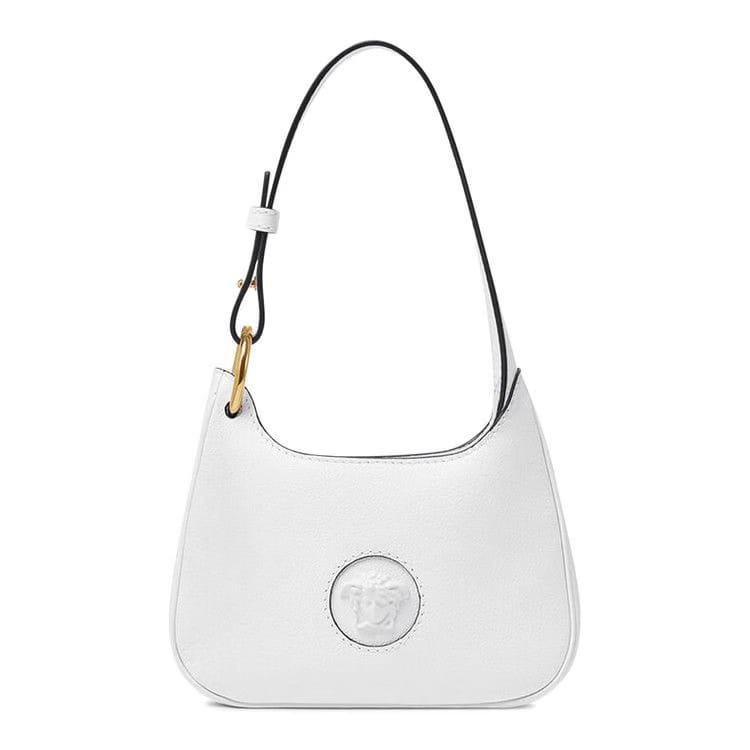 Versace La Medusa Small Hobo Bag White
