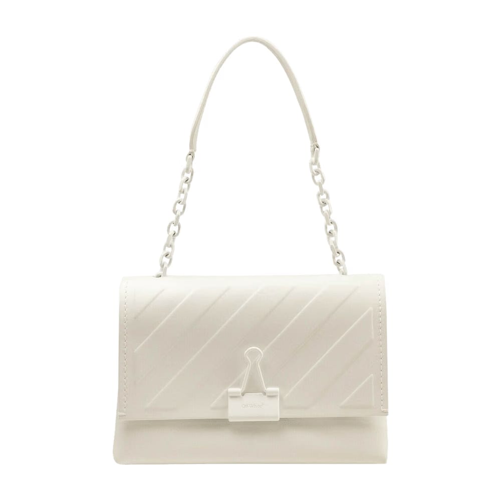 Off-White Diag Embossed Medium Bag White