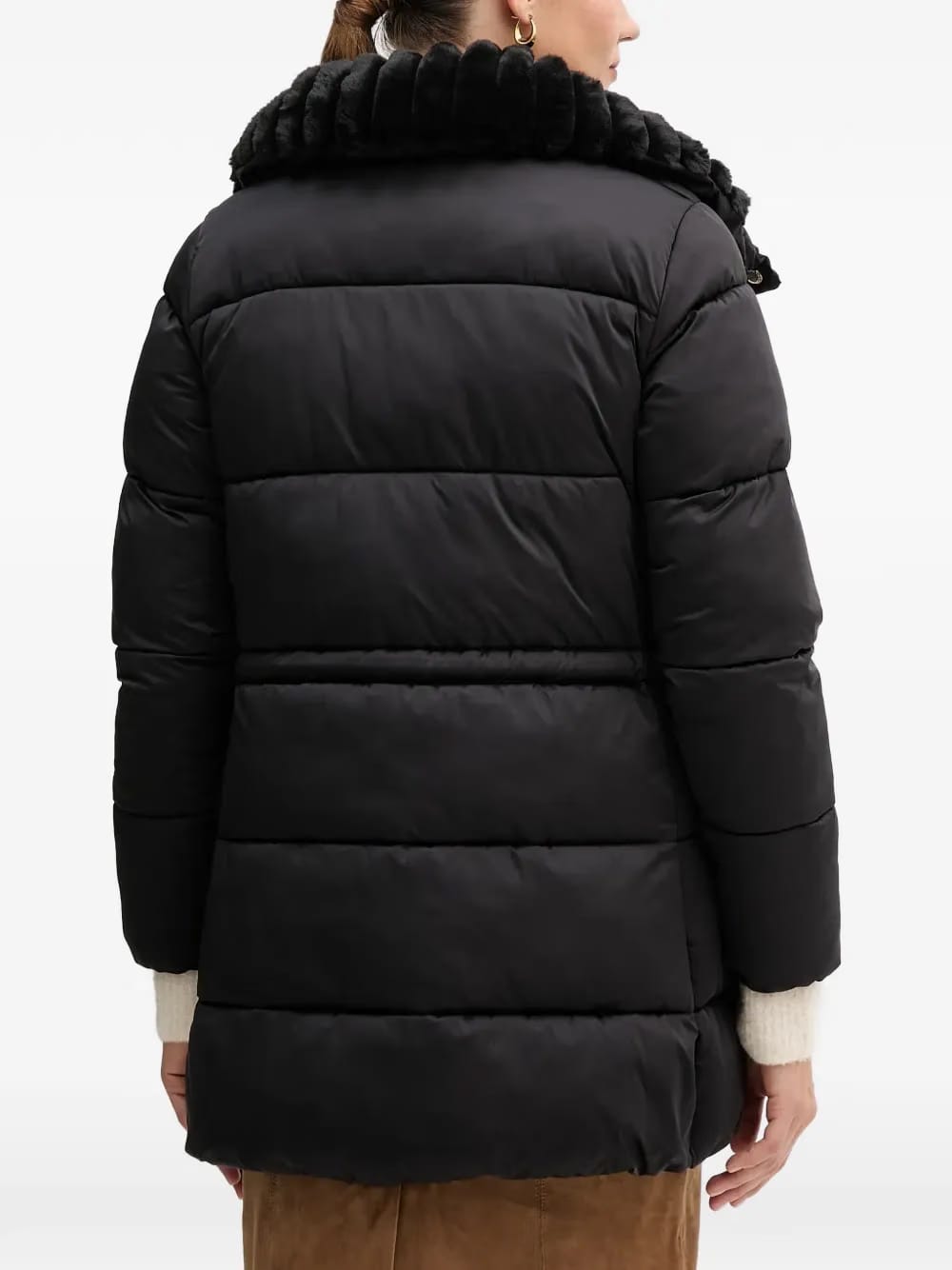 faux-fur hooded puffer jacket