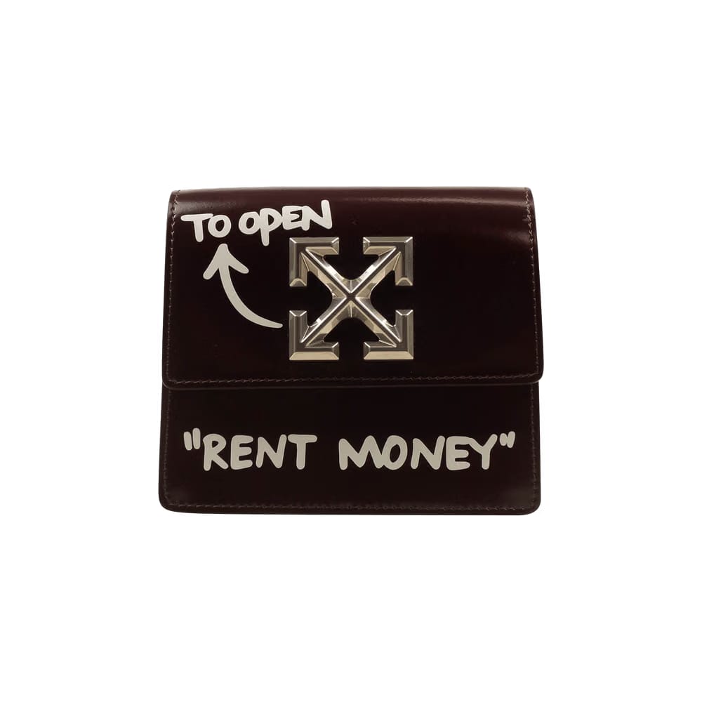 Off-White Quote Jitney 0.7 Bag Burgundy
