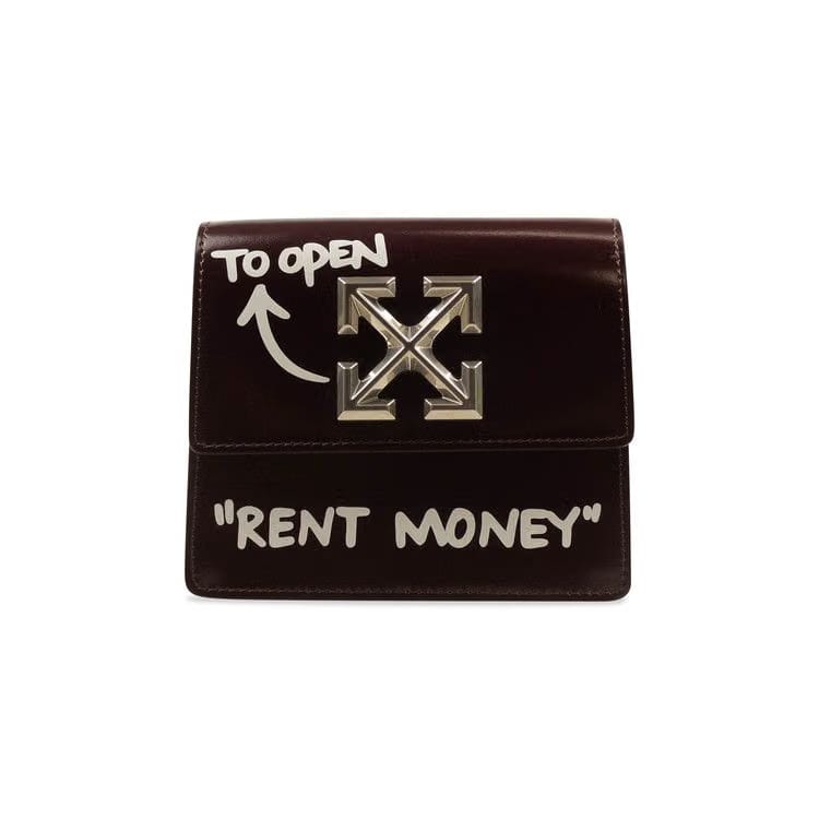 Off-White Quote Jitney 0.7 Bag Burgundy